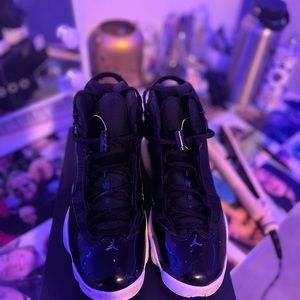 Blue and black Jordan 6 rings